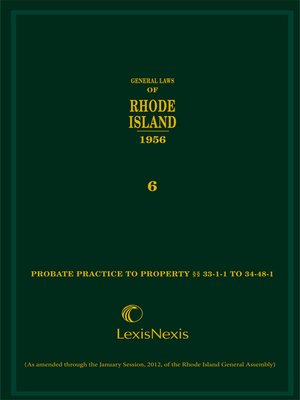 cover image of General Laws of Rhode Island